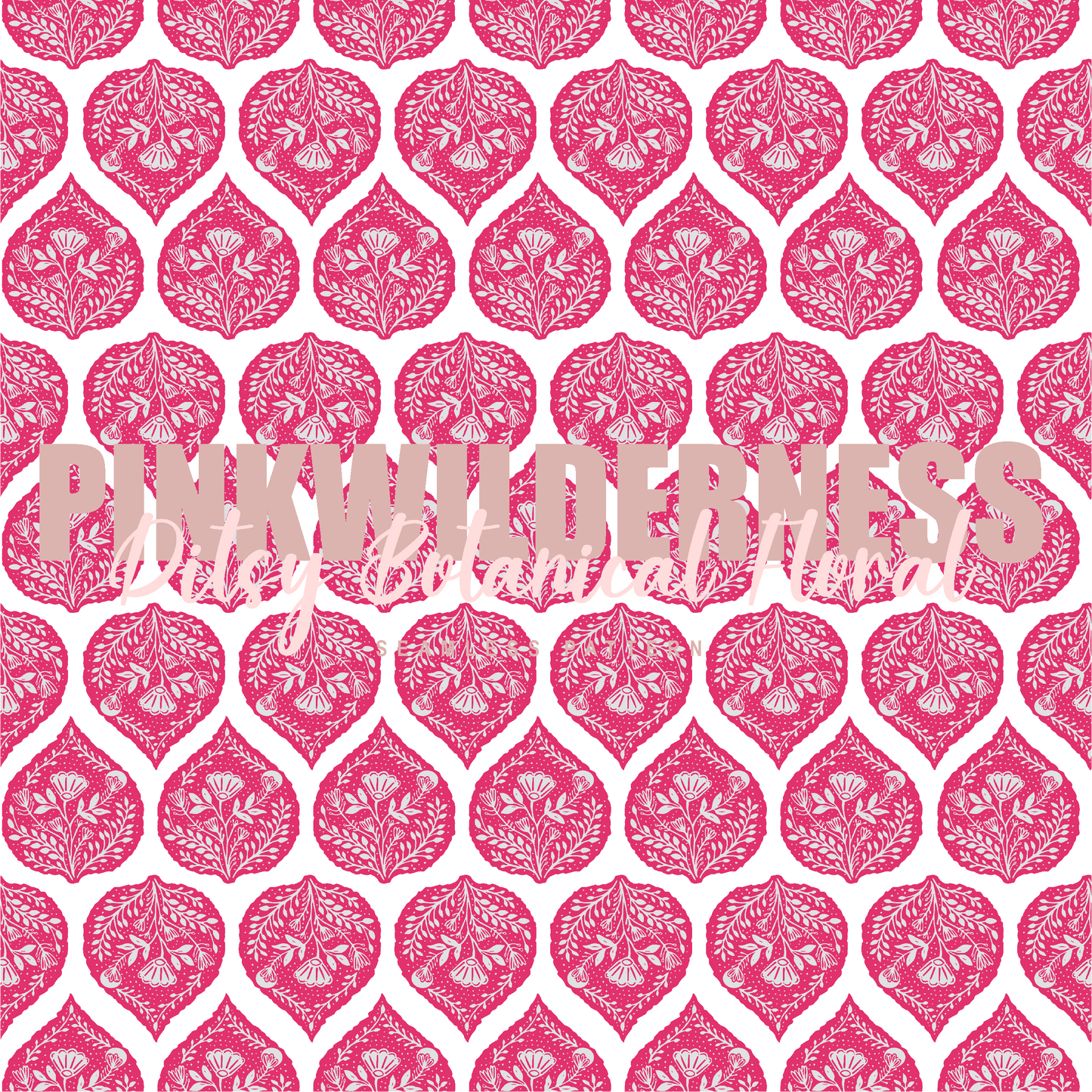 Pattern Print Pink Wilderness Ditsy Botanical Floral