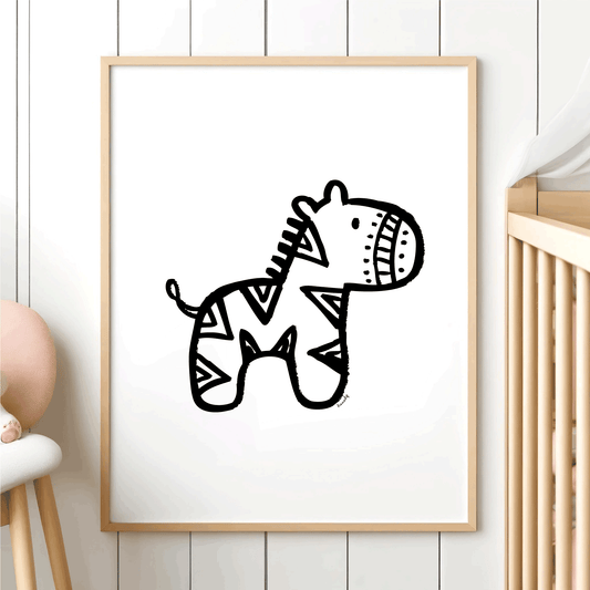 Placement Print Chalk Giraffe