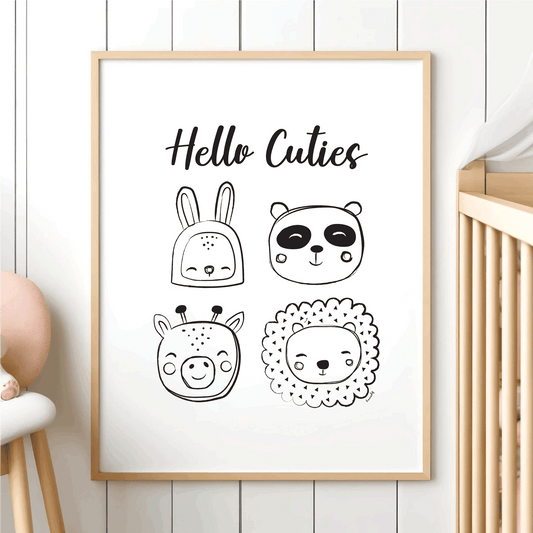 Placement Print Hello Cuties